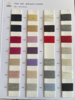 945 洋月·全羊毛点子纱26支 彩点纱