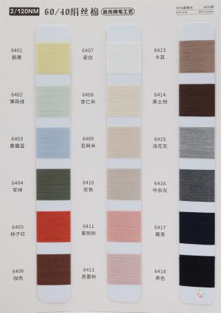 2/120NM 60/40绢丝棉