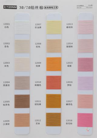 2/120NM 30/70绢丝棉