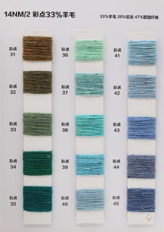 14NM/2 彩点33%羊毛