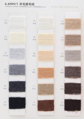 6.6NM/1 羊毛磨毛绒