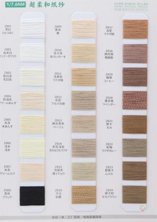 7.6NM/1 16NM/1 超柔和纸纱