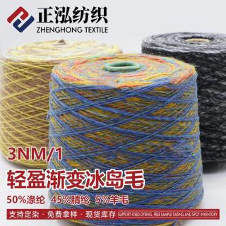 轻盈渐变冰岛毛