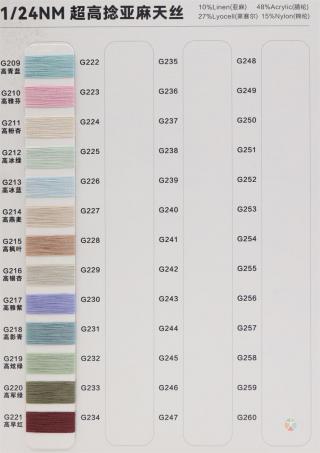 1/24NM 超高捻亚麻天丝