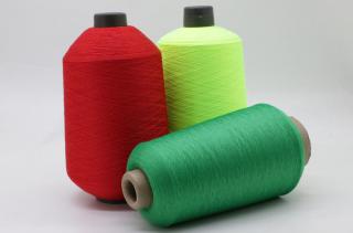 仿锦纶有色高弹丝 3D飞织鞋面高弹丝