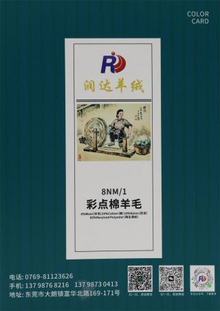 8NM/1 彩点棉羊毛