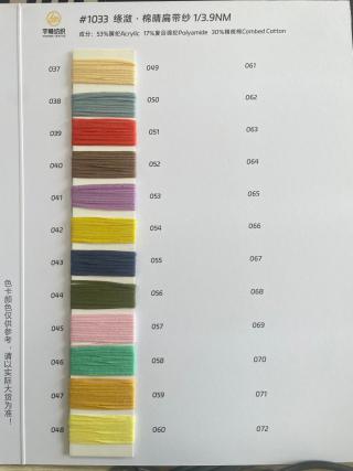 1033 绦潋·棉晴扁带3.9支 棉晴高速带 扁带纱