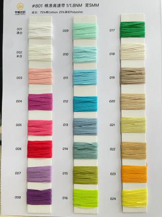 801 棉涤高速带1.8支 5mm 扁带纱