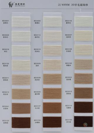 2/48NM 30羊毛混纺纱