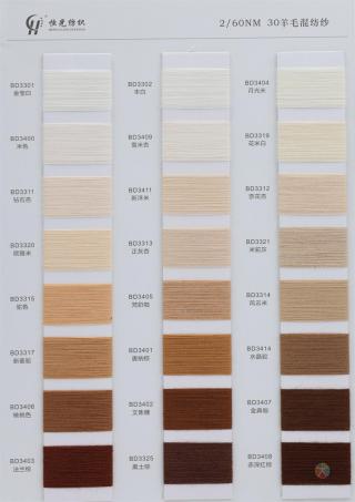2/60NM 30羊毛混纺纱