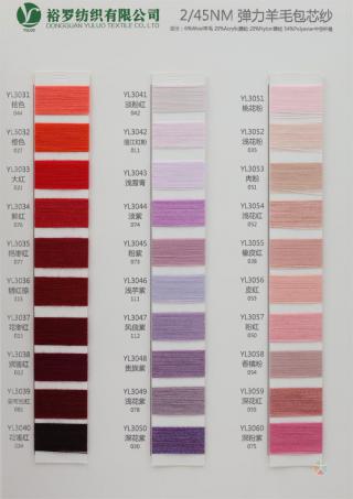 45NM/2 弹力羊毛包芯纱