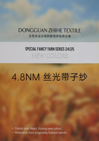 4.8支 丝光带子纱