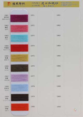 19NM/1 进口和纸纱