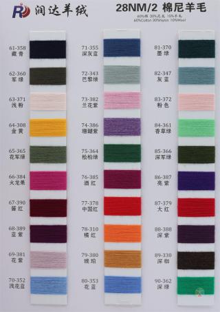 28NM/2 棉尼羊毛