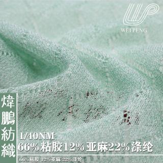 1/40NM 66%粘胶12%亚麻22%涤纶
