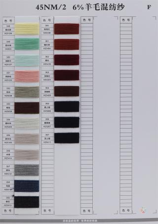 45NM/2 6%羊毛混纺纱