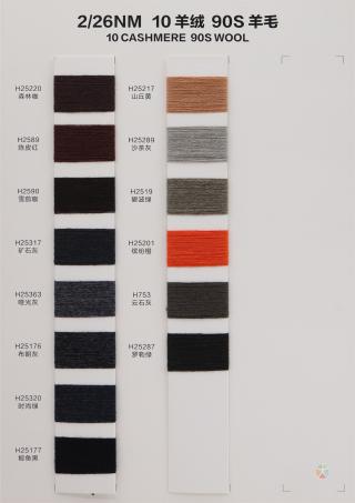 2/26NM 10羊绒 90S羊毛