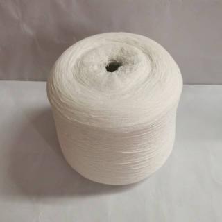 16S/2膨体棉腈米白色库存尾纱180公斤现货