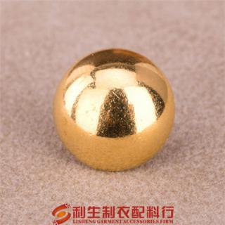 ABS塑料电镀纽扣 金色半圆蘑菇纽扣 童装衬衫毛衣扣子
