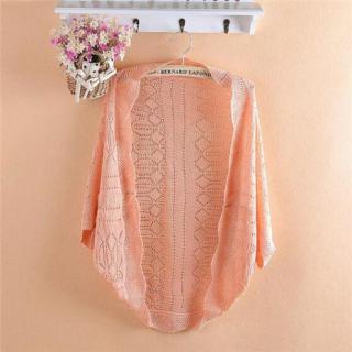 韩国东大门爆新款开衫镂空毛衣外套薄披肩