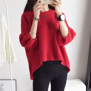 女装宽松灯笼袖粗针毛衣
