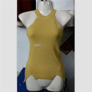 夏新款露肩无袖上衣女针织衫打底背心