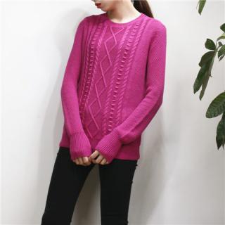 欧美风 女装长袖套头打底毛衣