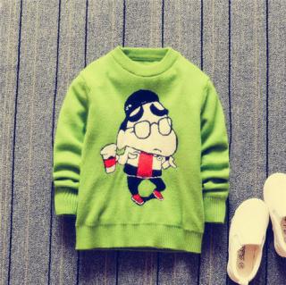 男女童提花全棉蜡笔小新毛衣