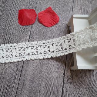 千丝丽4cm蕾丝水溶花边 全棉抗静电花边 环保刺绣条码花边