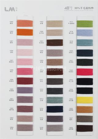 48NM/2 30%羊毛混纺纱