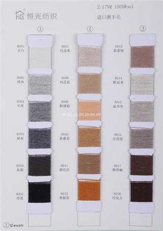 17NM/2 100%进口澳羊毛（秋冬款面料）